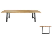 Casø Eydis Matbord 300x100x75 cm Naturoljet Eik med U-ben