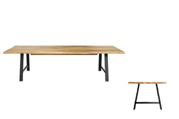 Casø Eydis Matbord 200x100x75 cm Naturoljet Eik med A-ben