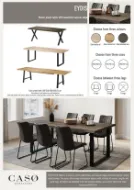 Casø Eydis Matbord 240x100x75 cm Hvitoljet Eik med U-ben