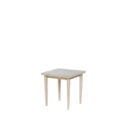 Casø Moment Spisebord 75-125x75x75 cm Hvitoljet Eik med lysegrå laminat inkl. 2 ileggsplater