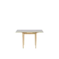 Casø Moment Spisebord 75-125x75x75 cm Naturoljet Eik med lysegrå laminat inkl. 2 ileggsplater