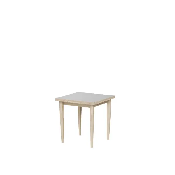 Casø Moment Spisebord 120-210x75x75 cm Hvitoljet Eik  med lysegrå laminat inkl. 2 ileggsplater