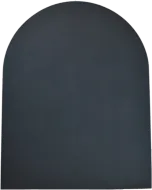 Peisplate i sort Brasiliansk skifer - buet front