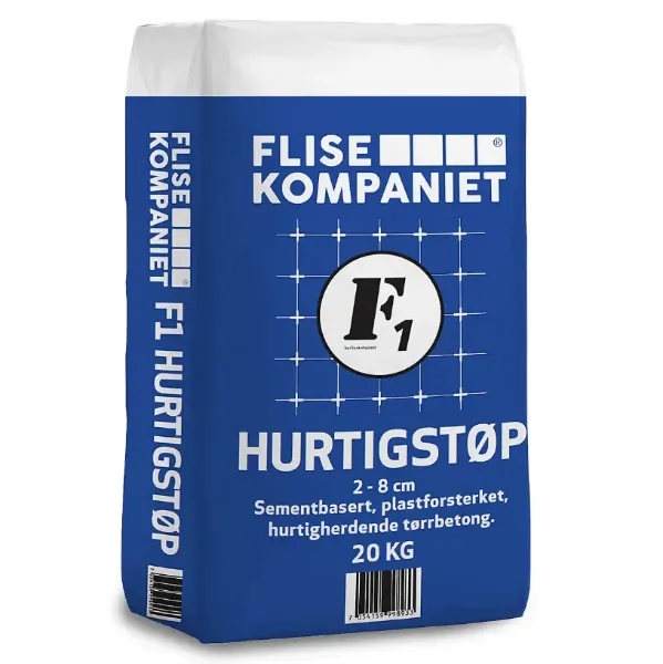 Bilde av F1 Tørrbetong F1 Hurtigstøp, 20 kg