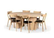 Dresden rundt spisebord Ø135 - (285) x 75 cm