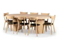 Dresden rundt spisebord Ø135 - (285) x 75 cm