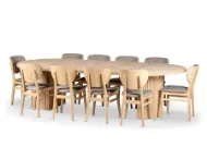 Dresden rundt spisebord Ø135 - (285) x 75 cm