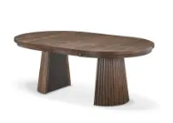 Öckerö rundt spisebord Ø120 - 200 x 75 cm, inkl 2 ileggsplater