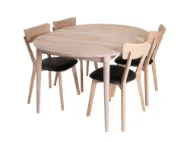 Odense rundt spisebord Ø110-150 x 75 cm, inkl 1 ileggsplate