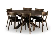 Hemse rundt spisebord Ø140 - 180 (220) x 75 cm, inkl 1 ileggsplate