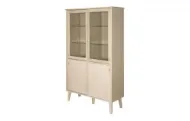 Casø 777 vitrineskap 90x195x40 cm med runde ben hvitoljet eik