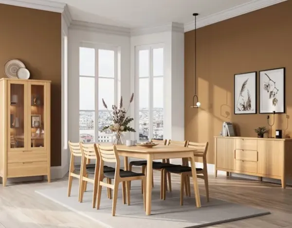 Casø 777 vitrineskap 90x195x40 cm med runde ben hvitoljet eik