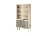 Casø Broholm Vitrineskap med glassider 100x197x40 cm Hvitoljet Eik