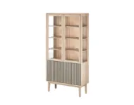 Casø Broholm Vitrineskap med glassider 100x197x40 cm Hvitoljet Eik