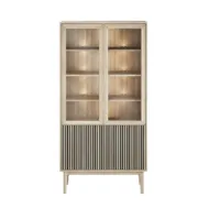 Casø Broholm Vitrineskap med glassider 100x197x40 cm Hvitoljet Eik