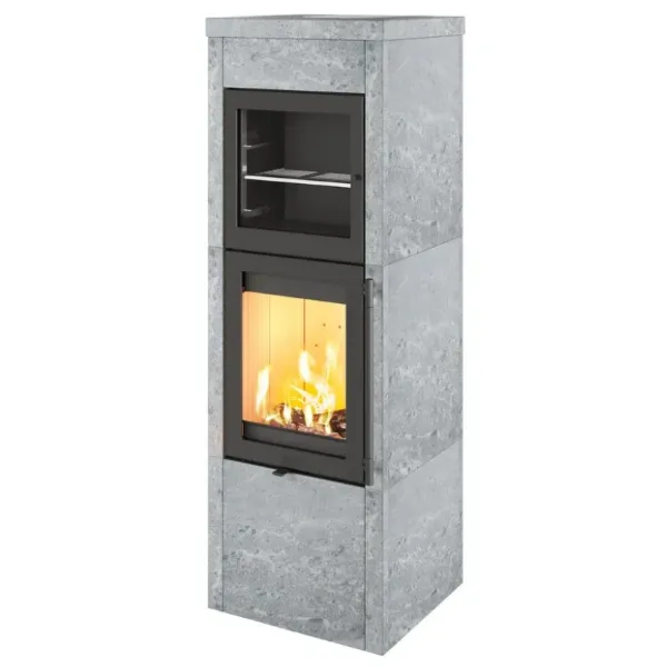 Lotus QM40 kleberstein med bakeovn og sort dør