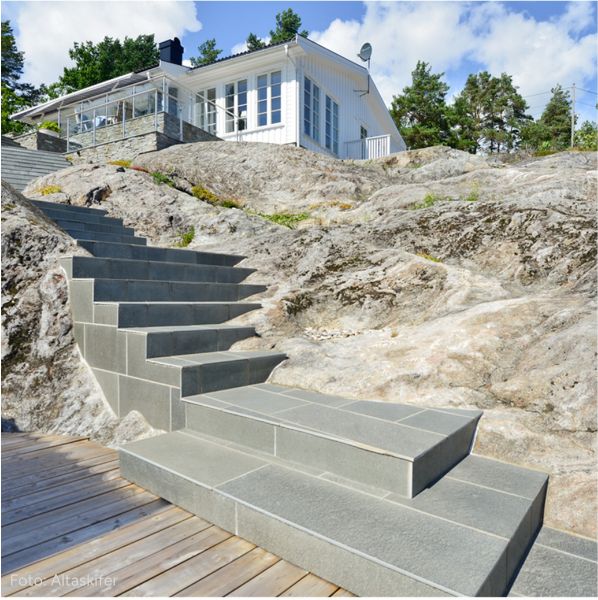 Trinn Altaskifer - 32,5 cm i fallende lengder, T: 25mm