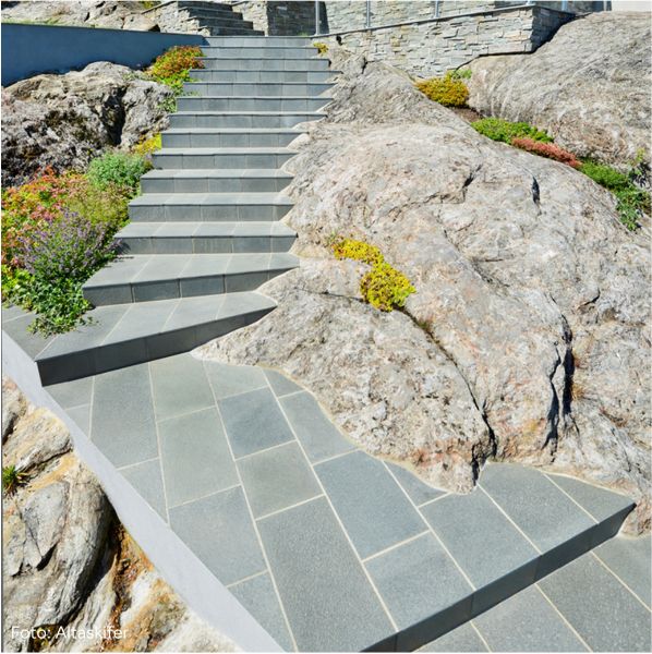 Trinn Altaskifer - 32,5 cm i fallende lengder, T: 25mm
