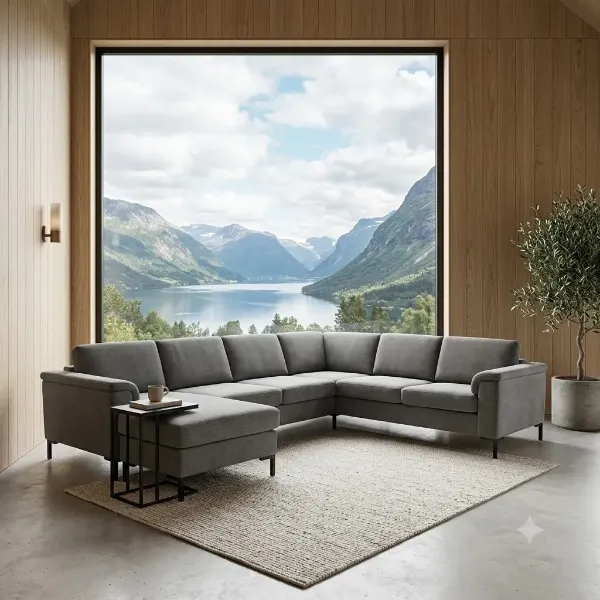 Home hjørnesofa med sjeselong