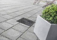 Belegningsstein Plaza dren grå - 20 x 20 x 7 cm